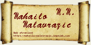 Mahailo Malavrazić vizit kartica